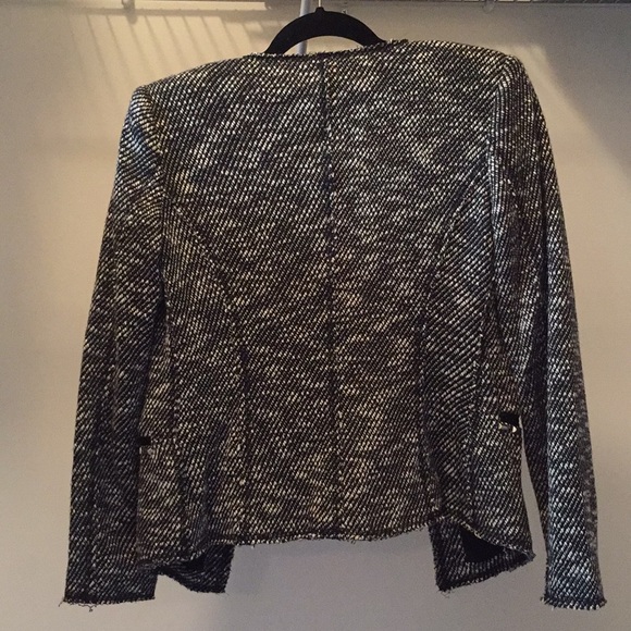 Caché Black and White Blazer with Detailing-Size 2 - Picture 3 of 6